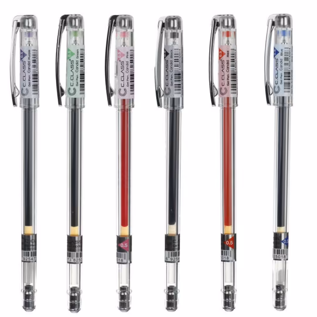 بسته 6 عددی روان نویس  برند سی کلاس(c.class)،مدل کاندید(candid)،به رنگ سبز