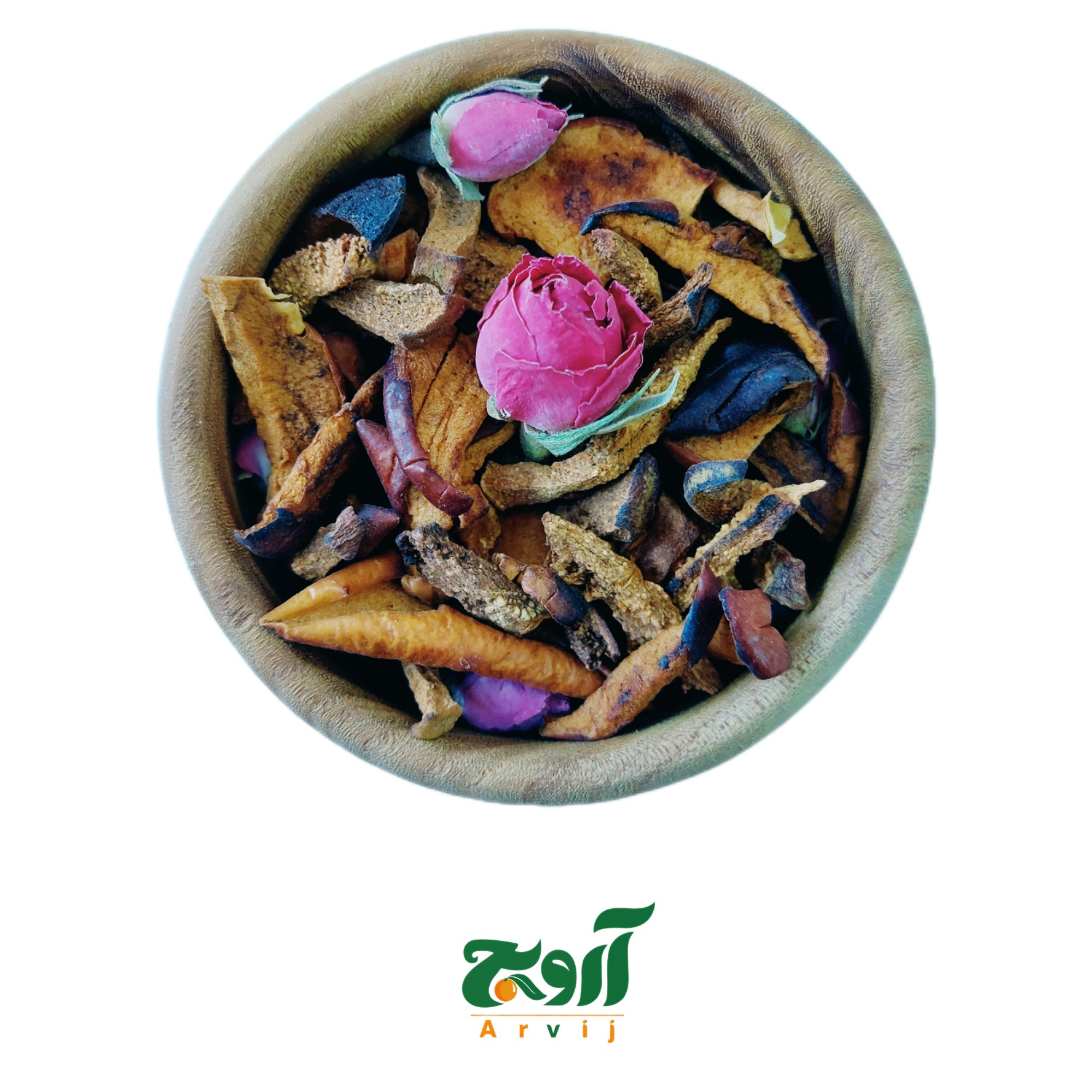 دمنوش سیب و به و گل محمدی 100 گرمی