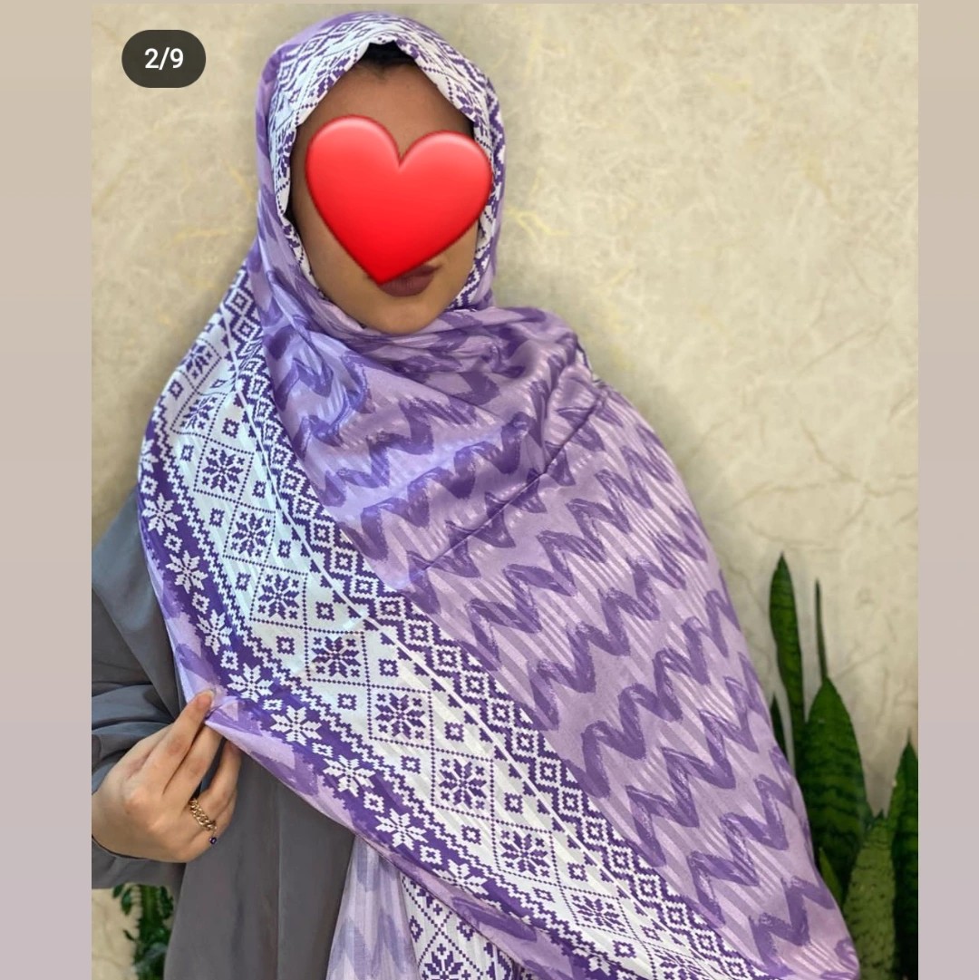 شال نخی طرح دار