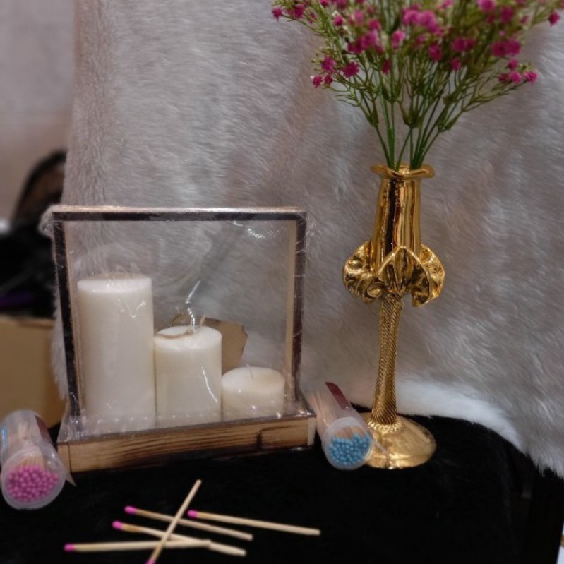 شمع استوانه ای قطر 6 سفید