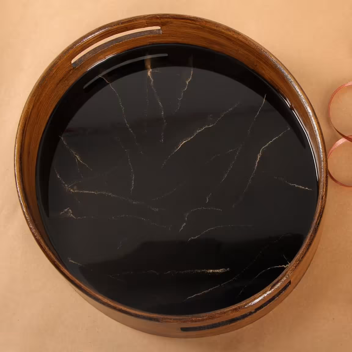 سینی ماربل کار شده با رزین