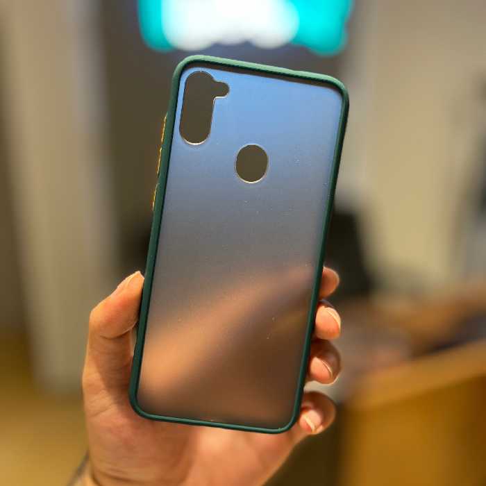 قاب سامسونگ A11 مدل بامپر پشت مات دور سبز