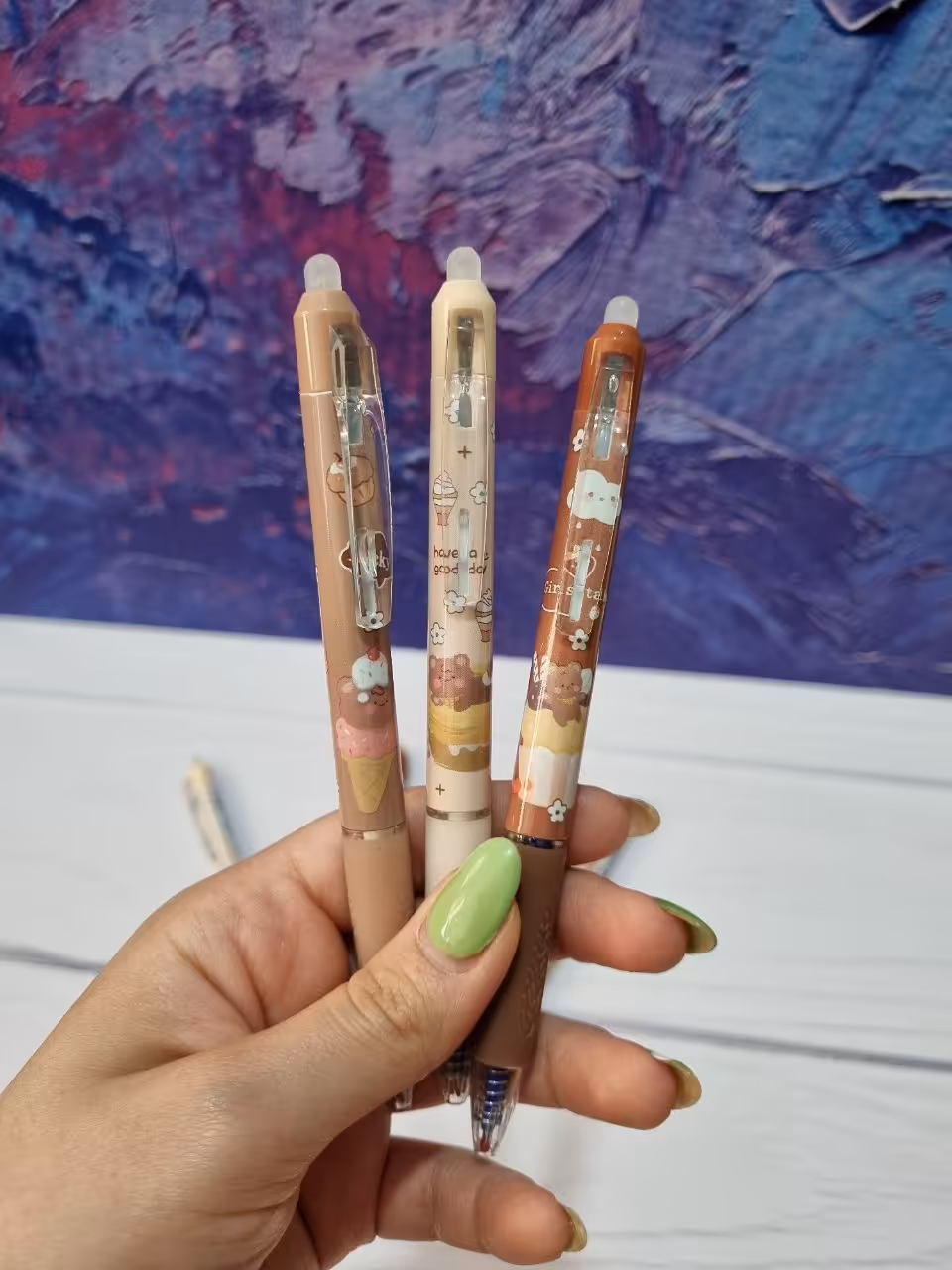 روان نویس پاک کن دار حرارتی طرح تدی با جوهر آبی