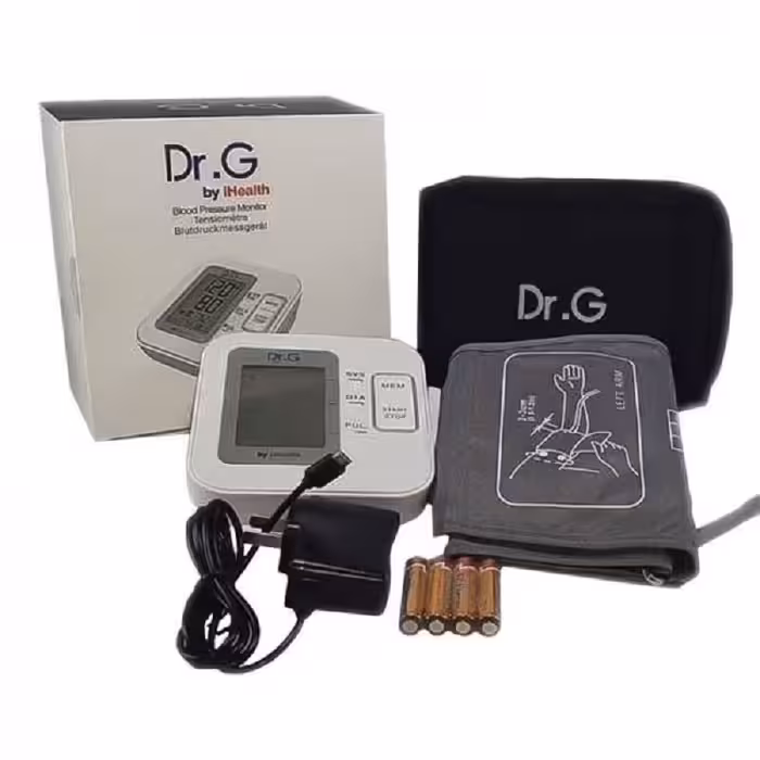 فشارسنج دیجیتالی  سخنگو iHealth دکتر جی همراه با آداپتور  و کاف بزرگ