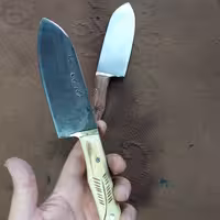 چاقو آشپزخانه مدل سلاخی تیغه فولادی سایز متوسط