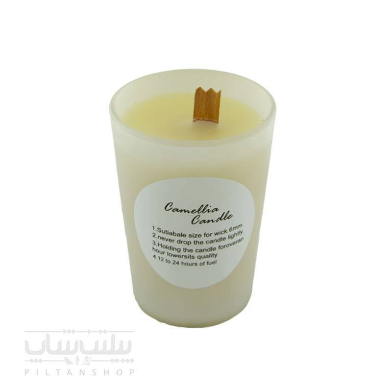 شمع کاملیا فیتیله چوبی Camellia