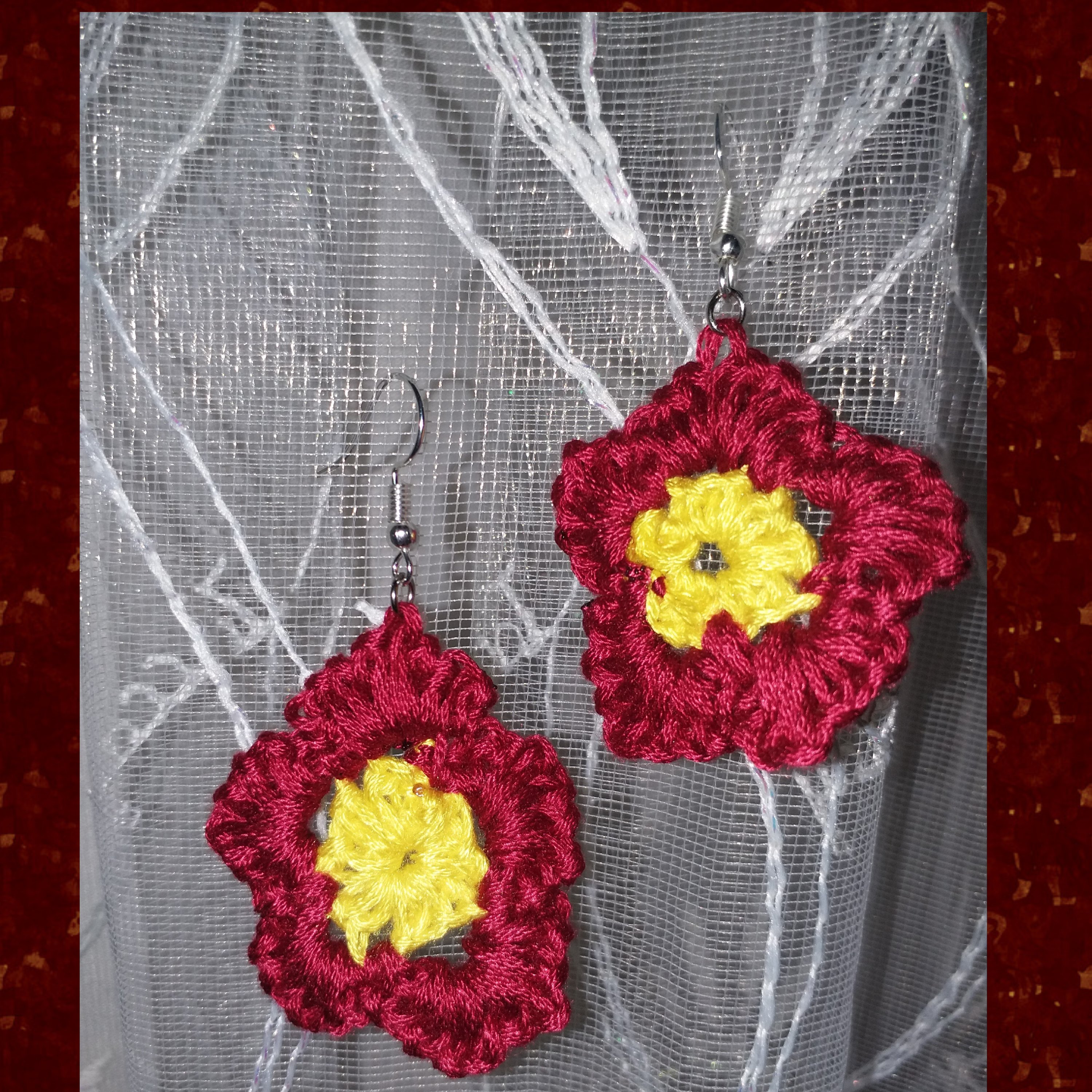 گوشواره بافت گل