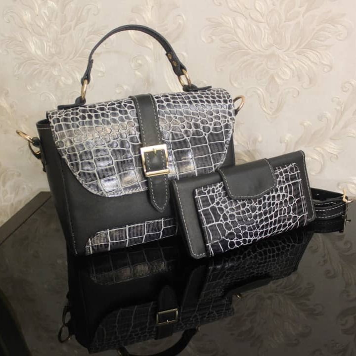 کیف مجلسی زنانه چرم طبیعی کد 524