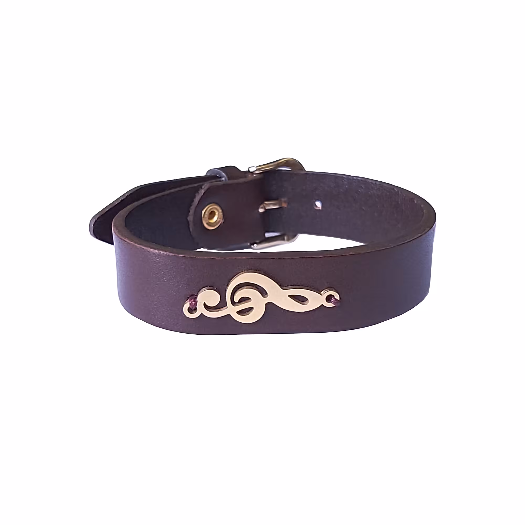 دستبند چرمی دست ساز . بسیار تمیز و شیک جنس چرم طبیعی درجه یک دو رو چرم  با پلاک  استیل درجه یک آبکاری شده