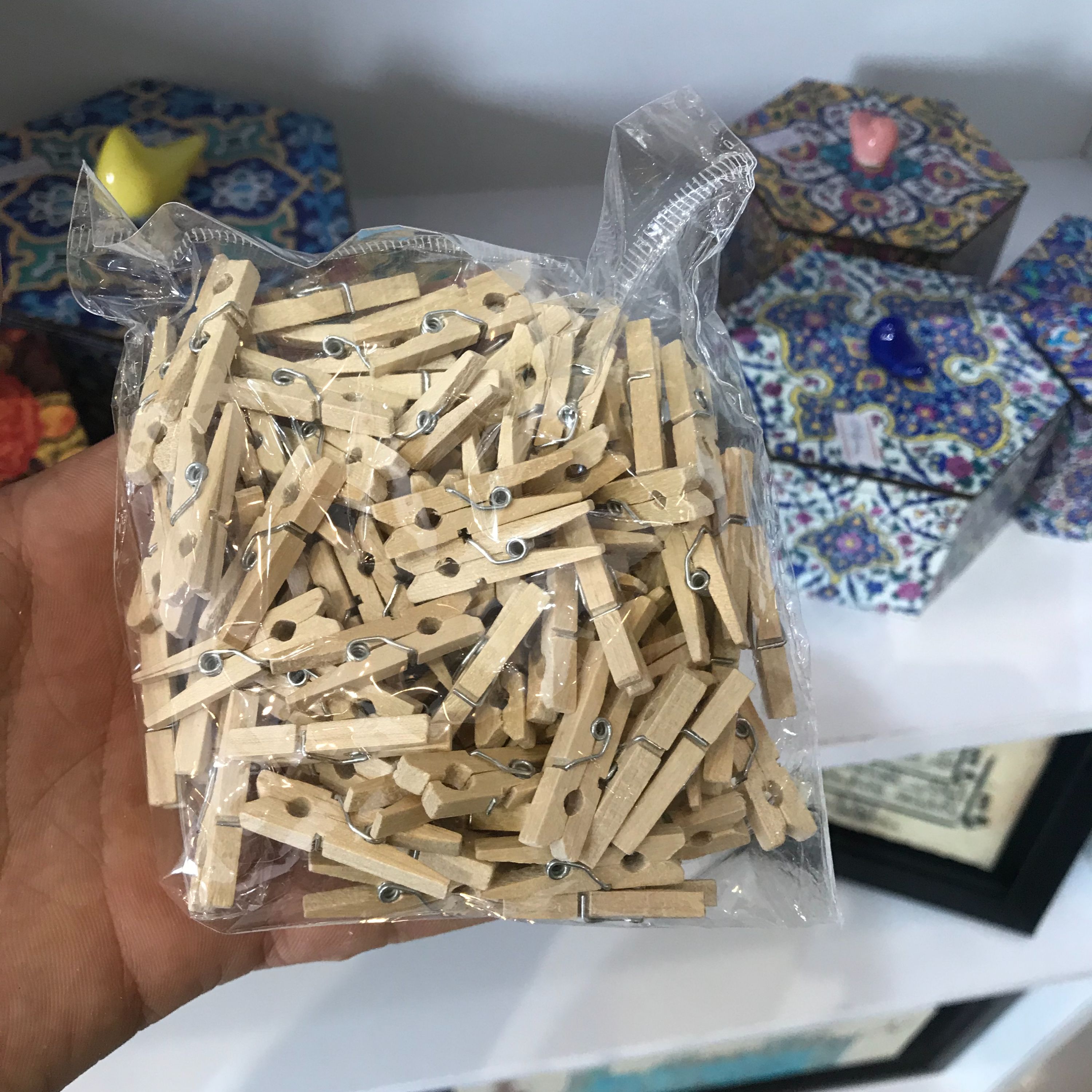 گیره چوبی به صورت دونه ایی 3تایی