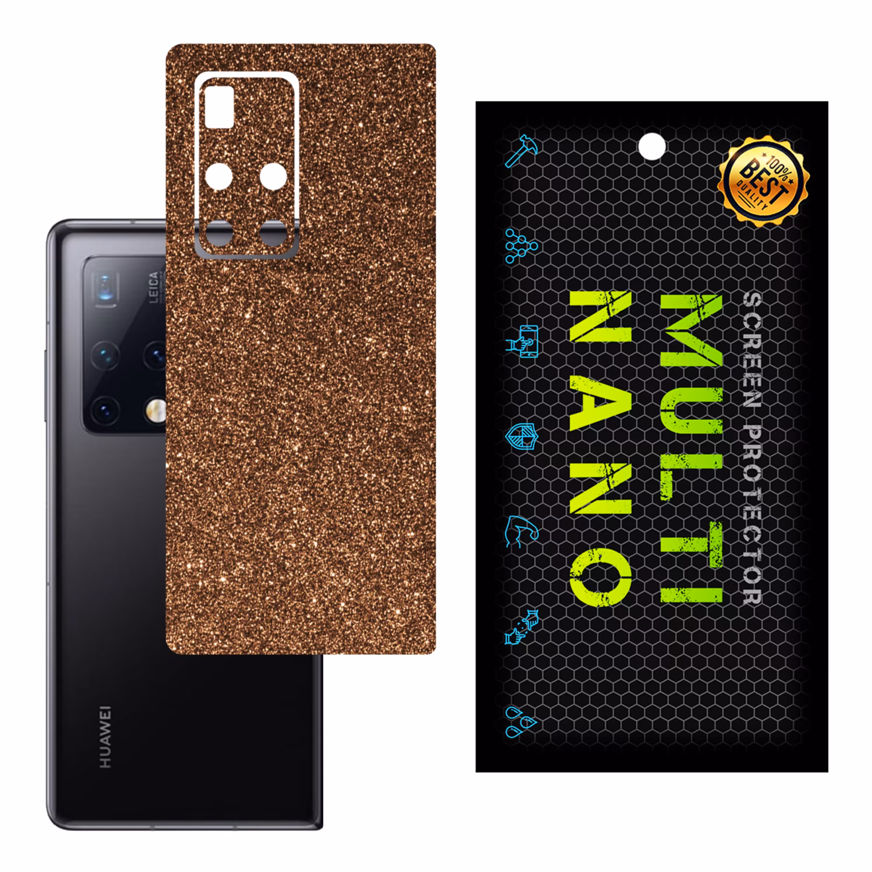 برچسب پوششی MultiNano مدل X-G1F-Bronze برای پشت موبایل هوآوی Mate X2