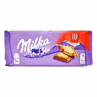 شکلات شیری با بیسکوییت ال یو 87 گرم میلکا - milka