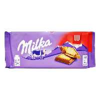 شکلات شیری با بیسکوییت ال یو 87 گرم میلکا - milka