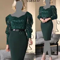پیراهن مهمانی زنانه کرپ مدل آنیتا 58556