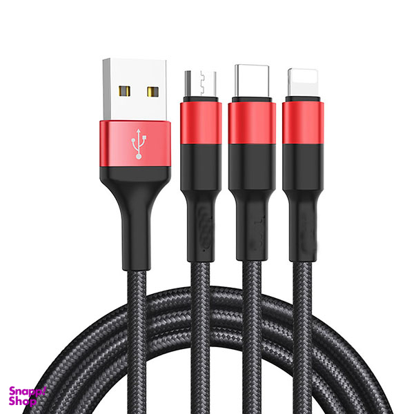 کابل 3 منظوره USB 2.0 Type-C/Lightning/Micro B فرانت (Faranet) مدل FN-UCLMB100