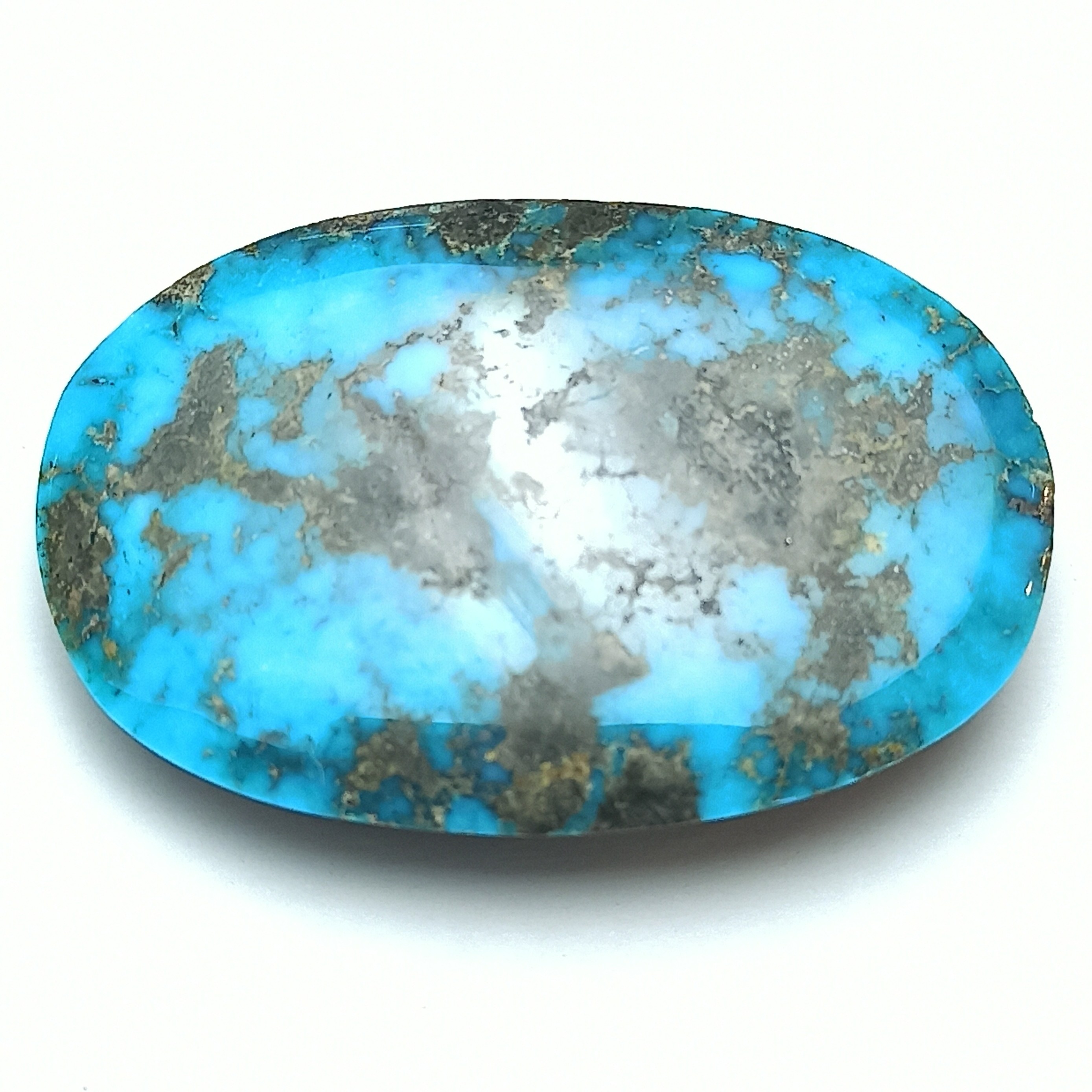 نگین فیروزه نیشابوری شجری آبی