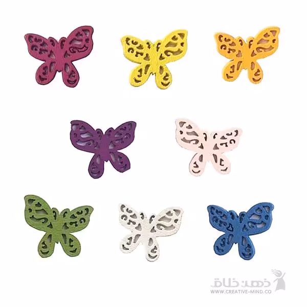 پروانه های رنگی چوبی