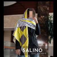 روسری نخی چهار فصل دور دست دوز قواره 140برند سالینو کد4534