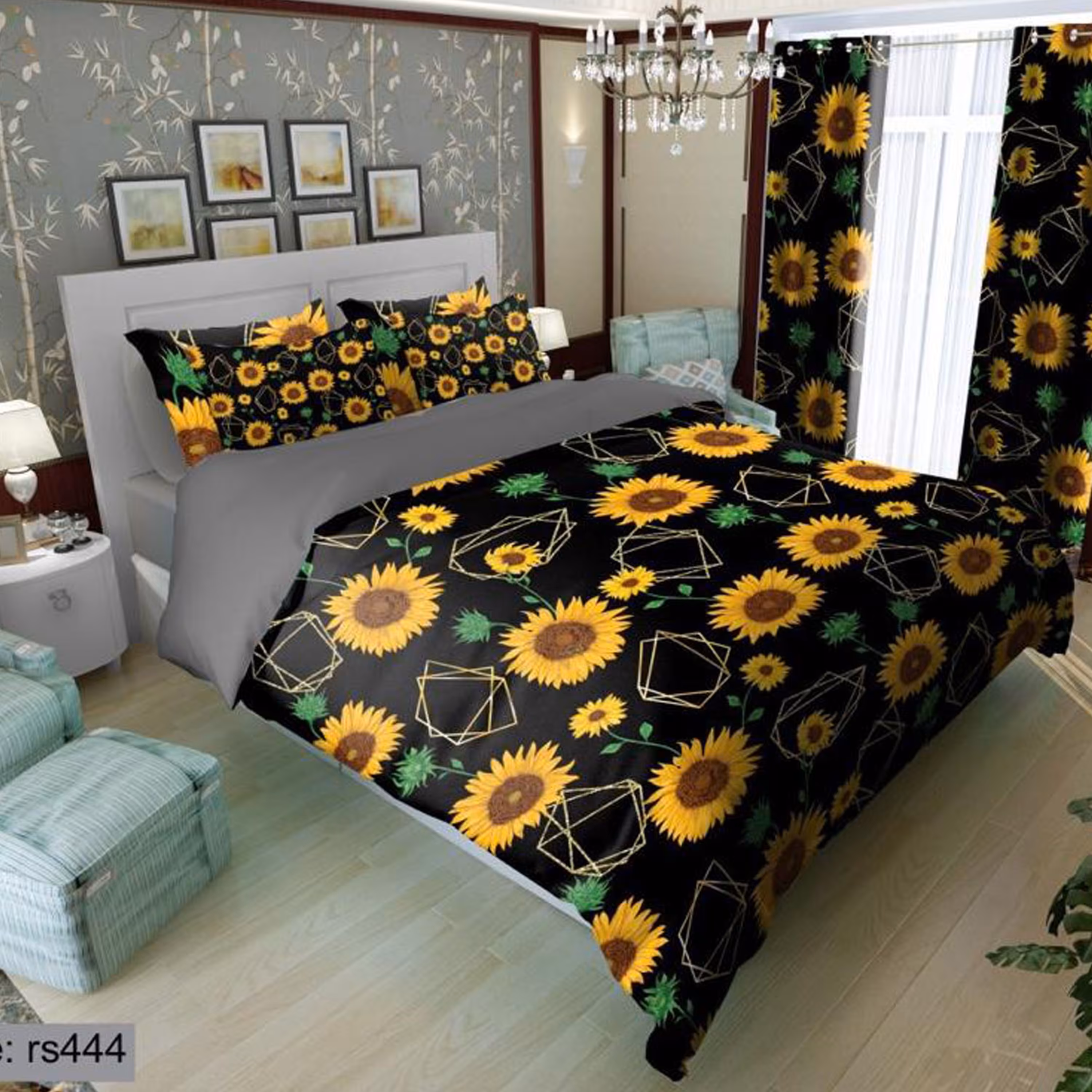 سرویس روتختی 2 نفره تنسل چاپی برندترک لند(Turk Land) rs 444