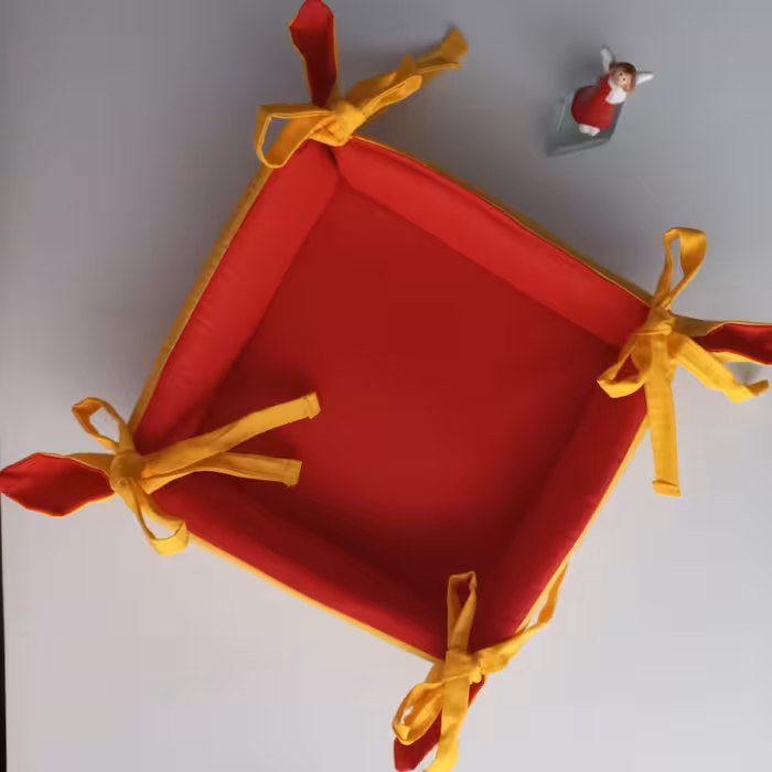 سبد نان پارچه ای قابل سستشو 20×20 پارچه کاملا نخی