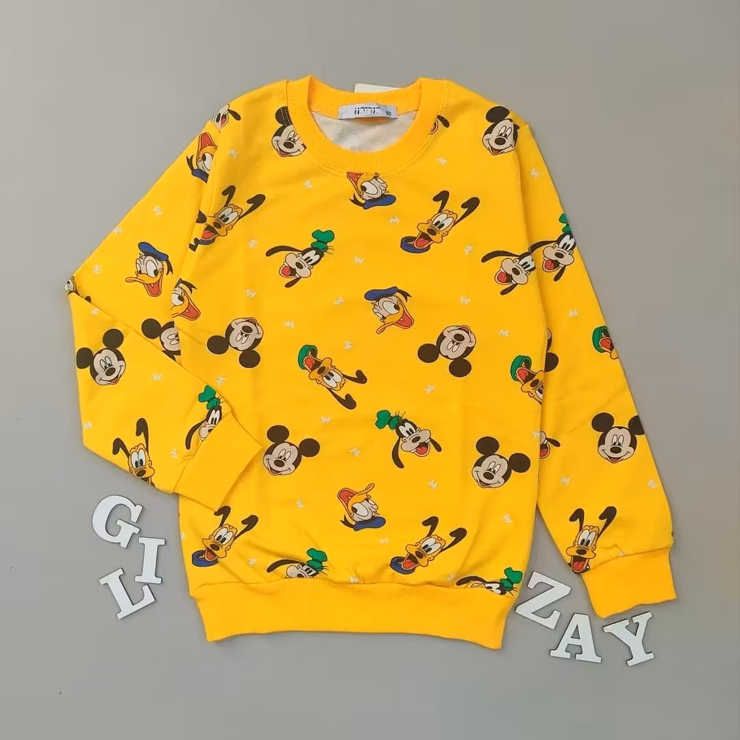 لباس بچگانه بلوز تک اسپرت میکی زرد