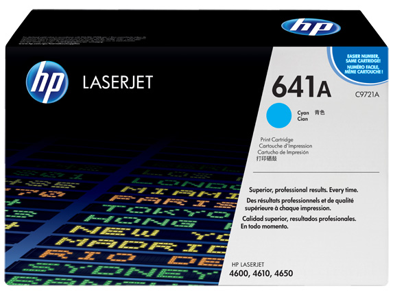 کارتریج لیزری اچ پی مدل 641A رنگ آبی C9721A