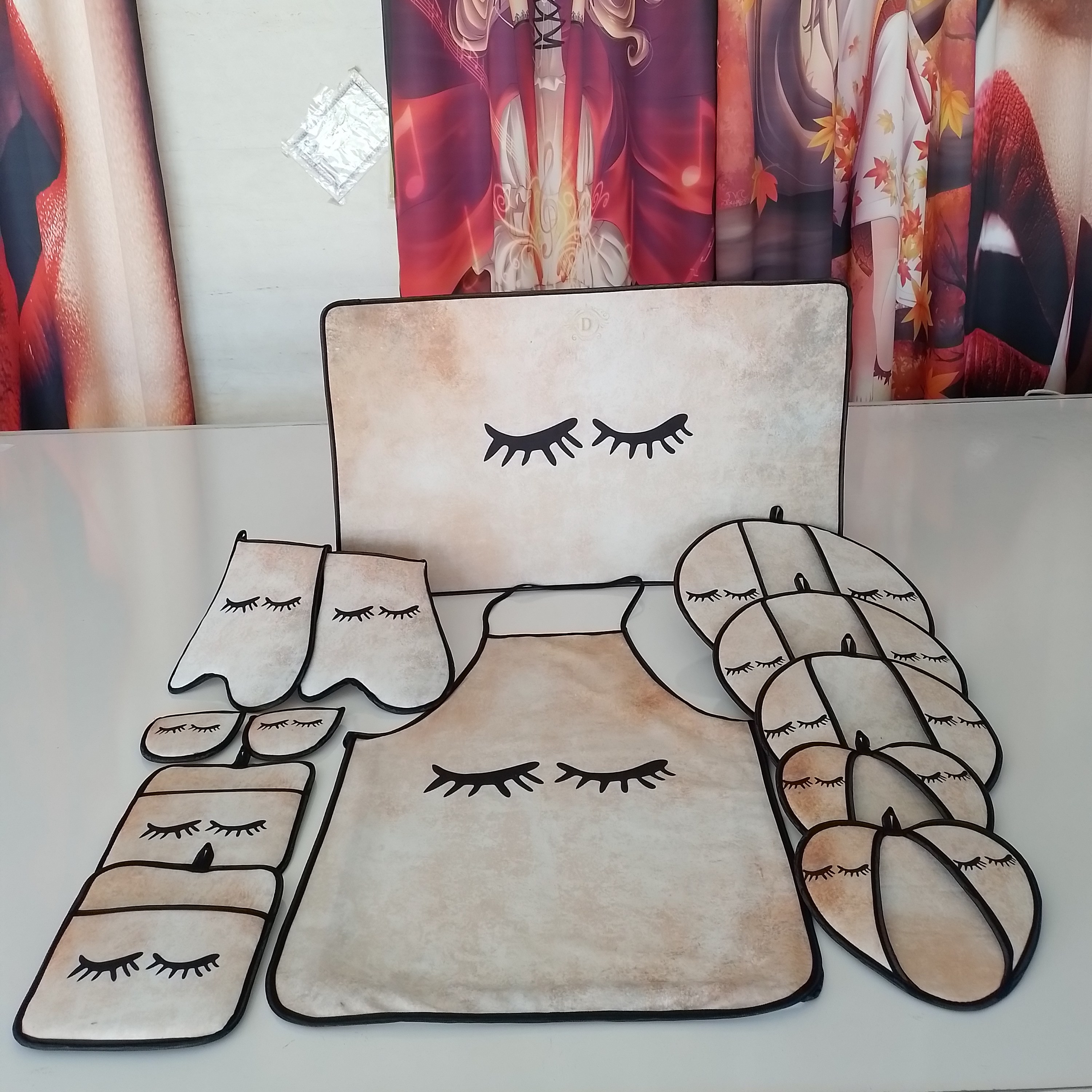 سرویس پیشبند و دمکنی آشپزخانه طرح ترک متنوع