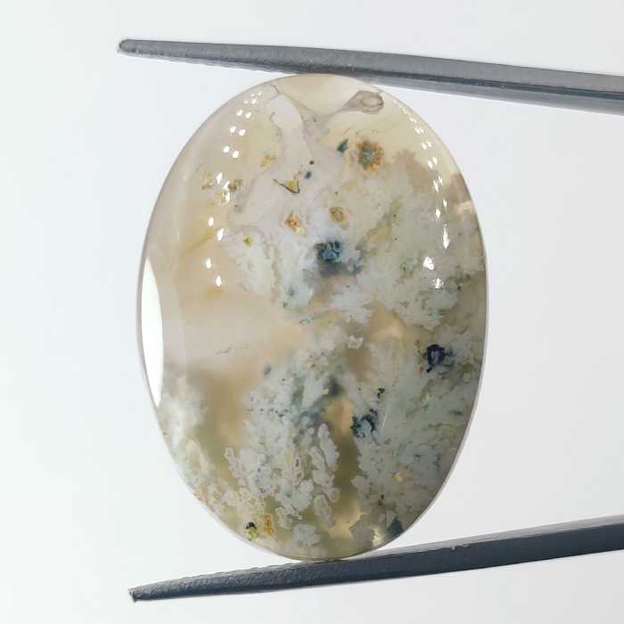 نگین سنگ عقیق شجر معدنی منظره شکوفه های بهاری  