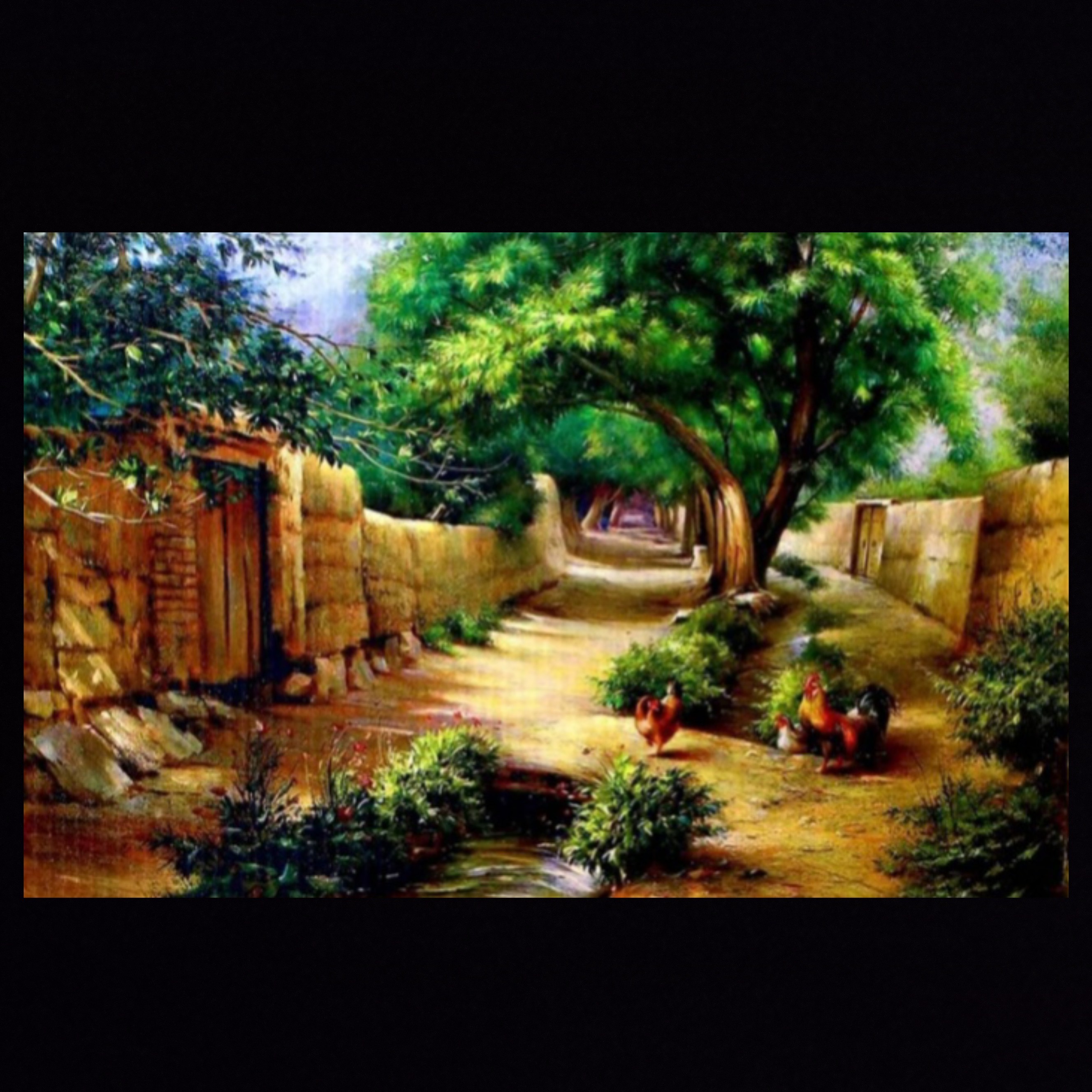 پازل 1000تکه طرح روستا در ابعاد 50 در 70