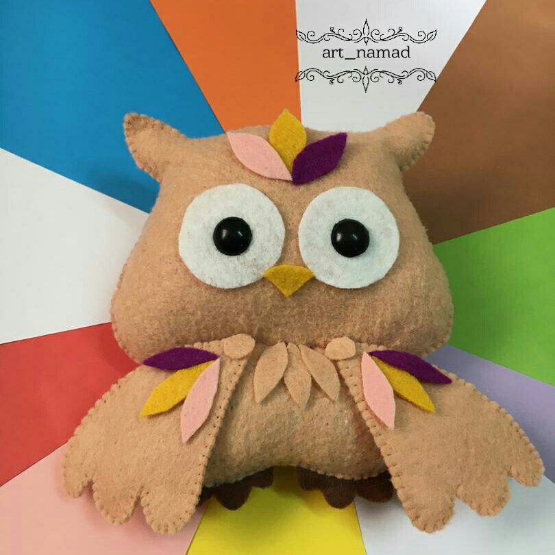 عروسک جغد نمدی