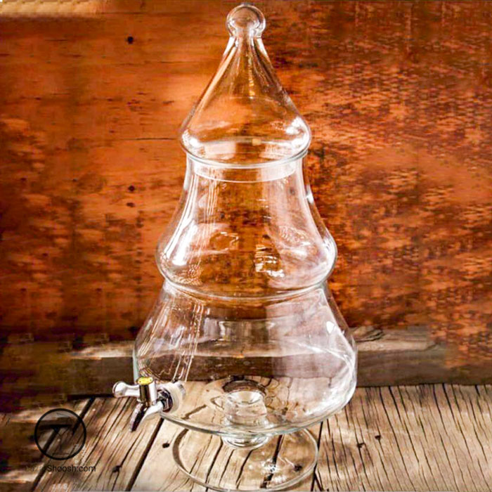 کلمن شیشه ای پاشاسازه مدل کاجی یک طبقه