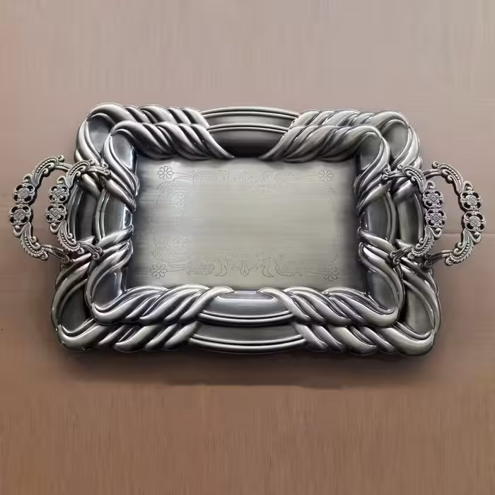 سینی استیل 2 تایی آنتیک آپادانا کد 821