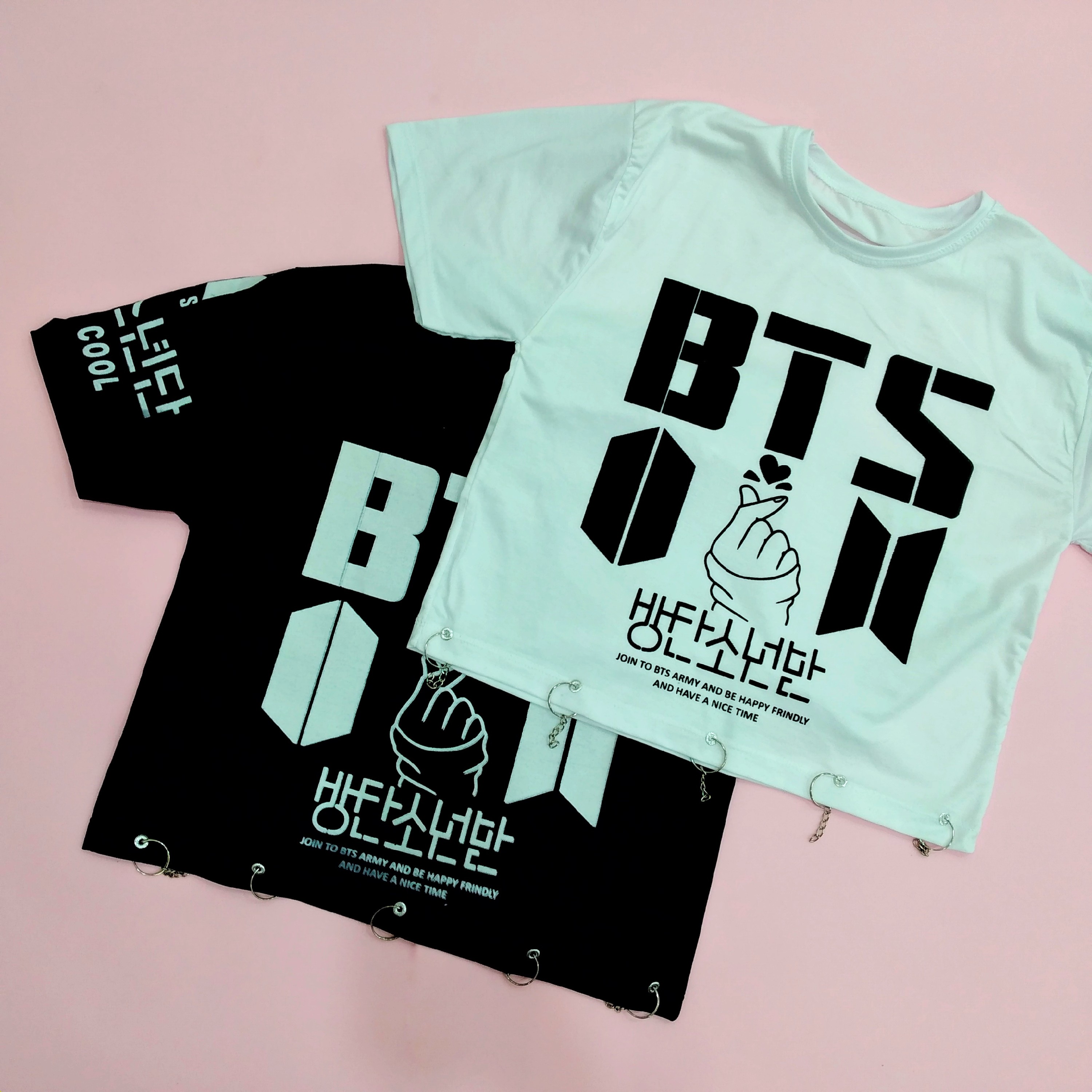 تیشرت کراپ  دخترانه   در دو رنگ مشکی و سفید  سایز32تا40