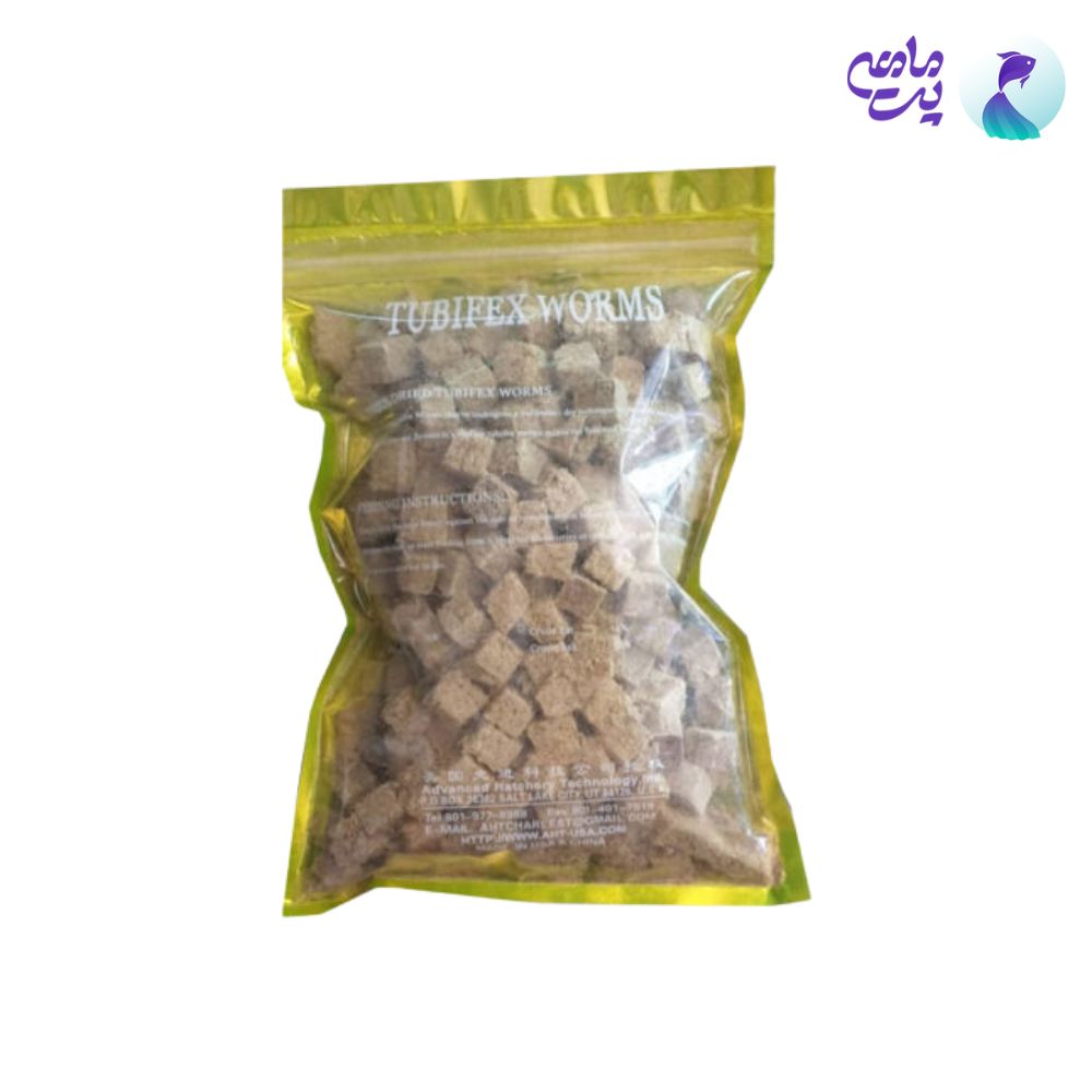 غذای ماهی کرم فشرده tubifex worms (100 گرمی)