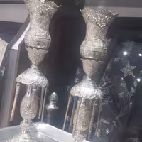 قلم زنی لاله اویز دار چراغ مناسب سفره عقد و عروسی و میز