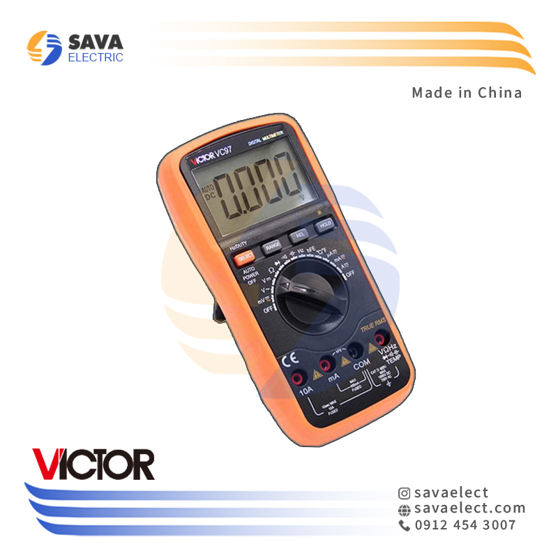 خرید مولتی متر دستی دیجیتال VC97 ویکتور چین | ساوا الکتریک