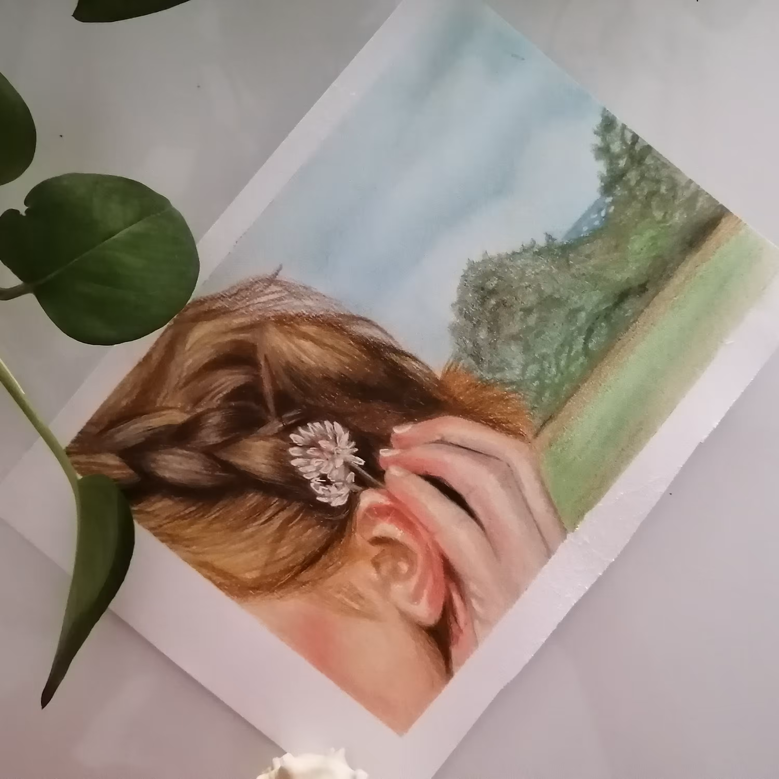 نقاشی چهره دختر با مدادرنگی بسیار زیبا با بهترین کیفیت 