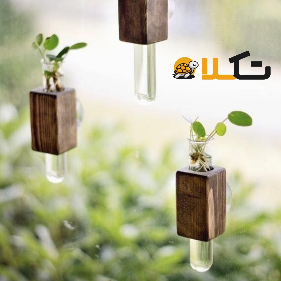 گلدون تکی شیشه ای ده سانتی متری