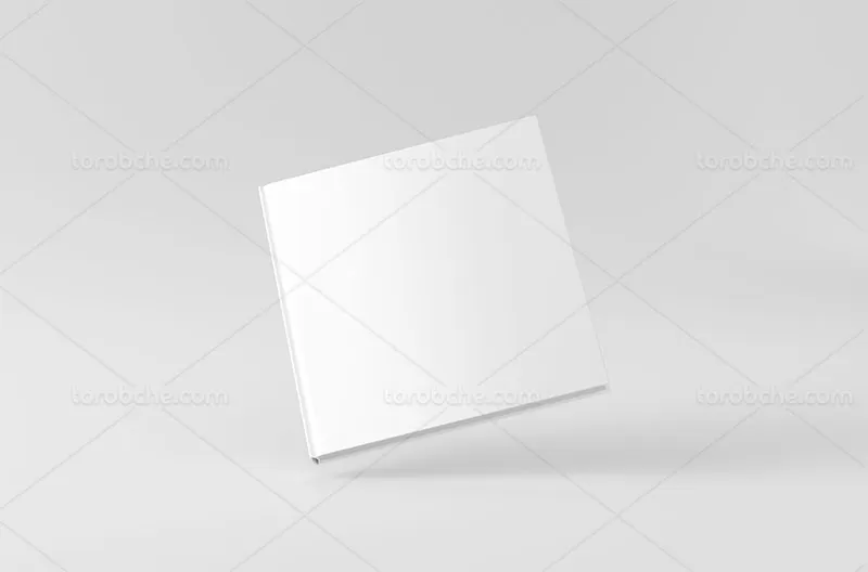 موکاپ کتاب مربع لایه باز | گرافیک با طعم تربچه