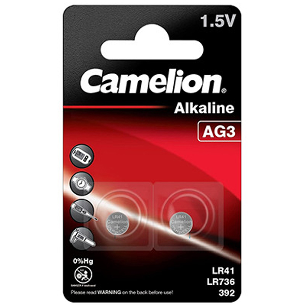 باتری سکه ای کملیون مدل AG3 بسته 2 تایی