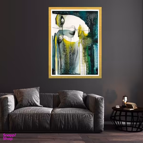 تابلو بکلیت طرح نقاشی چهره مدل قاب شاسی T-S10275