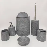 ست سرویس بهداشتی 6 پارچه دنیا رنگ طوسی شنی