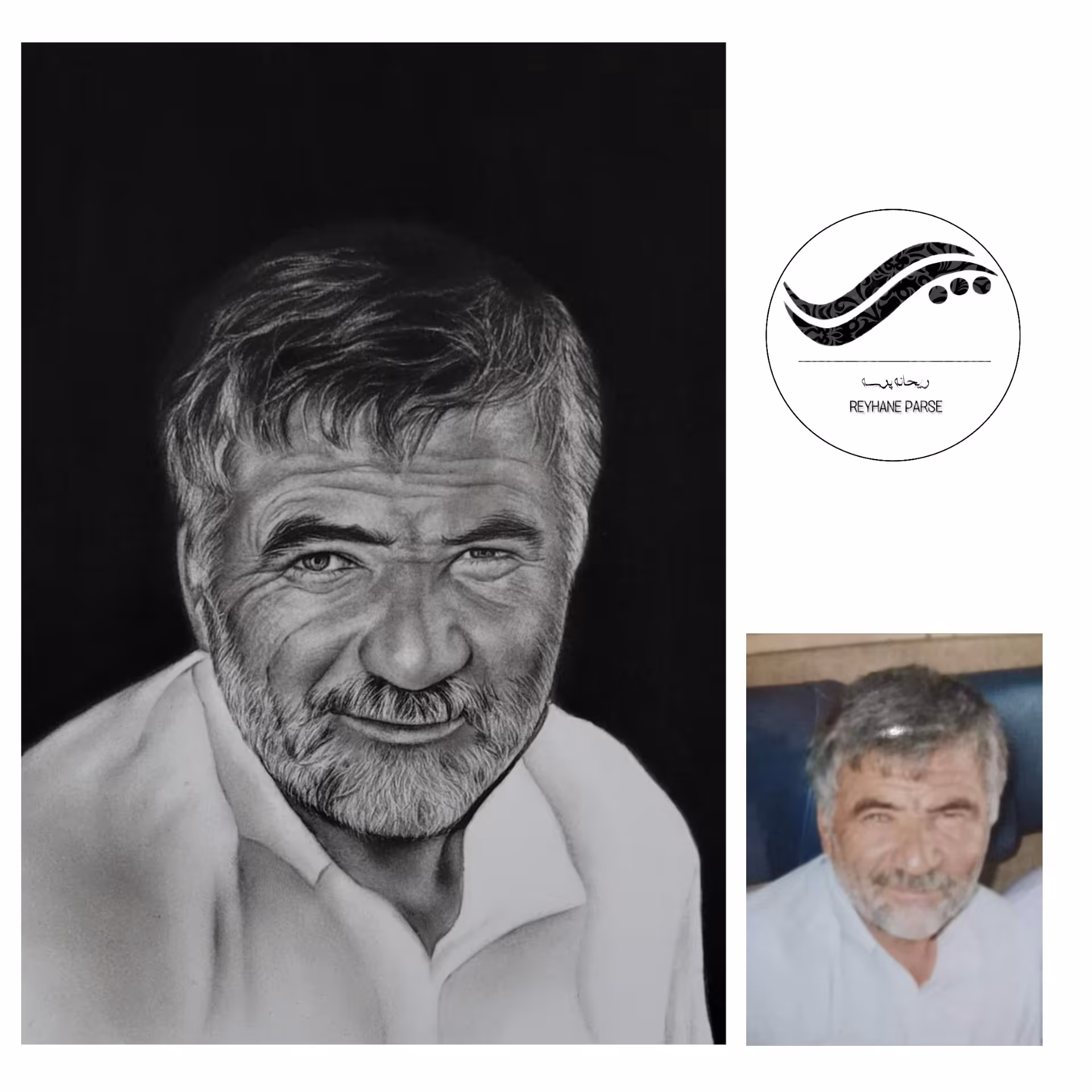 طراحی چهره مرد سایز(20*30)