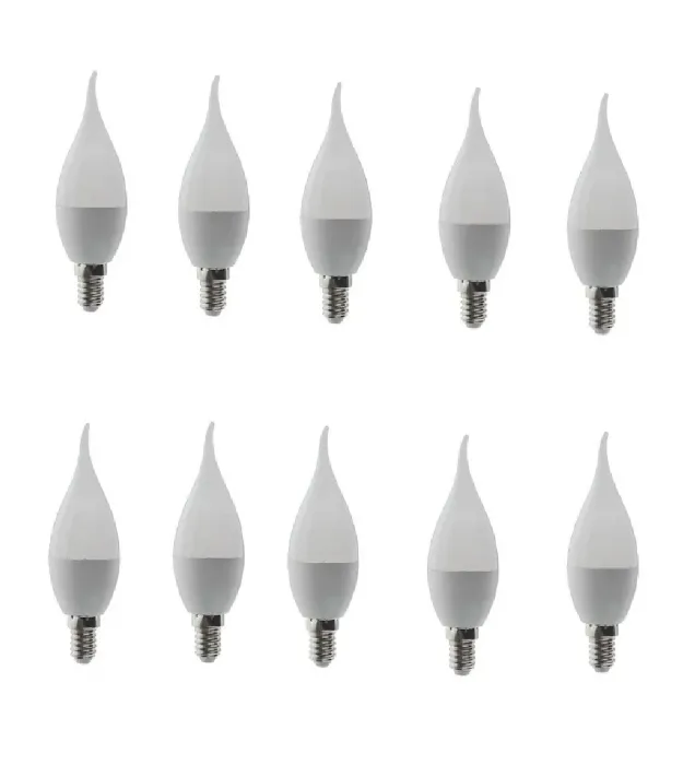 لامپ ال ای دی 7 وات تک تاب مدل اشکی پایه E14 بسته 10 عددی