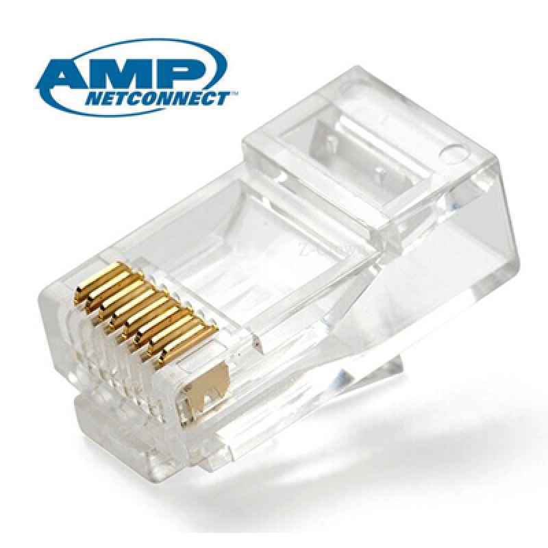 سوکت شبکه امپ CAT6 UTP بسته 100 عددی ا AMP Cat6 UTP Socket