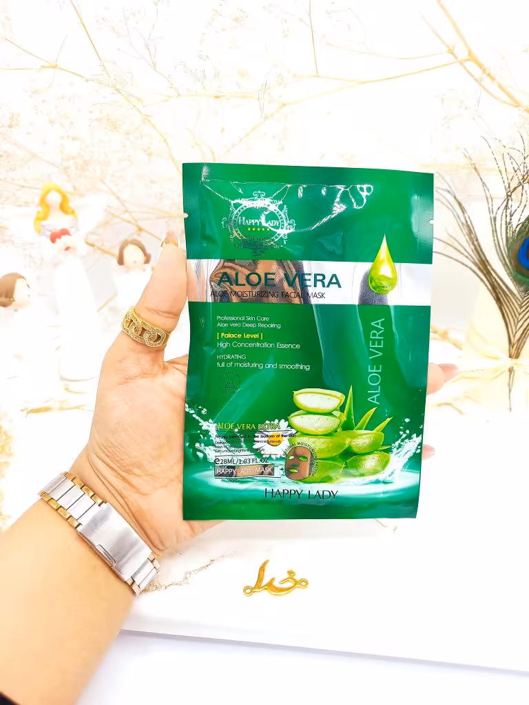 ماسک ورقه ای آبرسان آلوئه ورا هپی لیدی HAPPY LADY کد HL3207