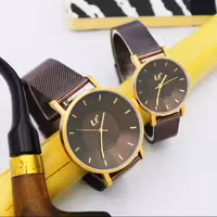 ساعت مچی ست زنانه و مردانه لی کانر - اورجینال بندحصیری ـ تک موتور - مدل LC04139 