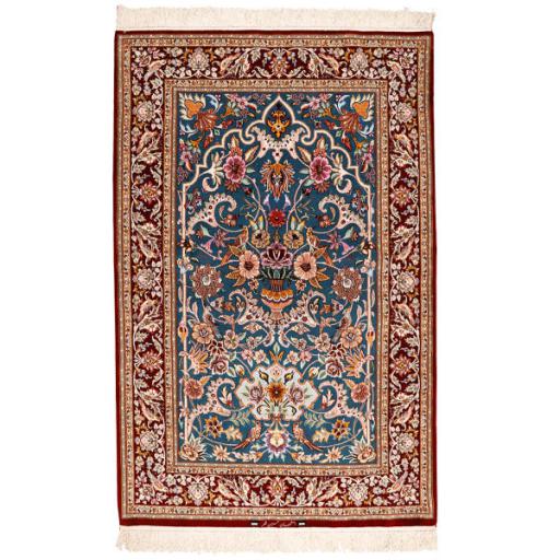 فرش دستبافت دو و نیم متری طرح گلدانی مدل اصفهان کد m140271