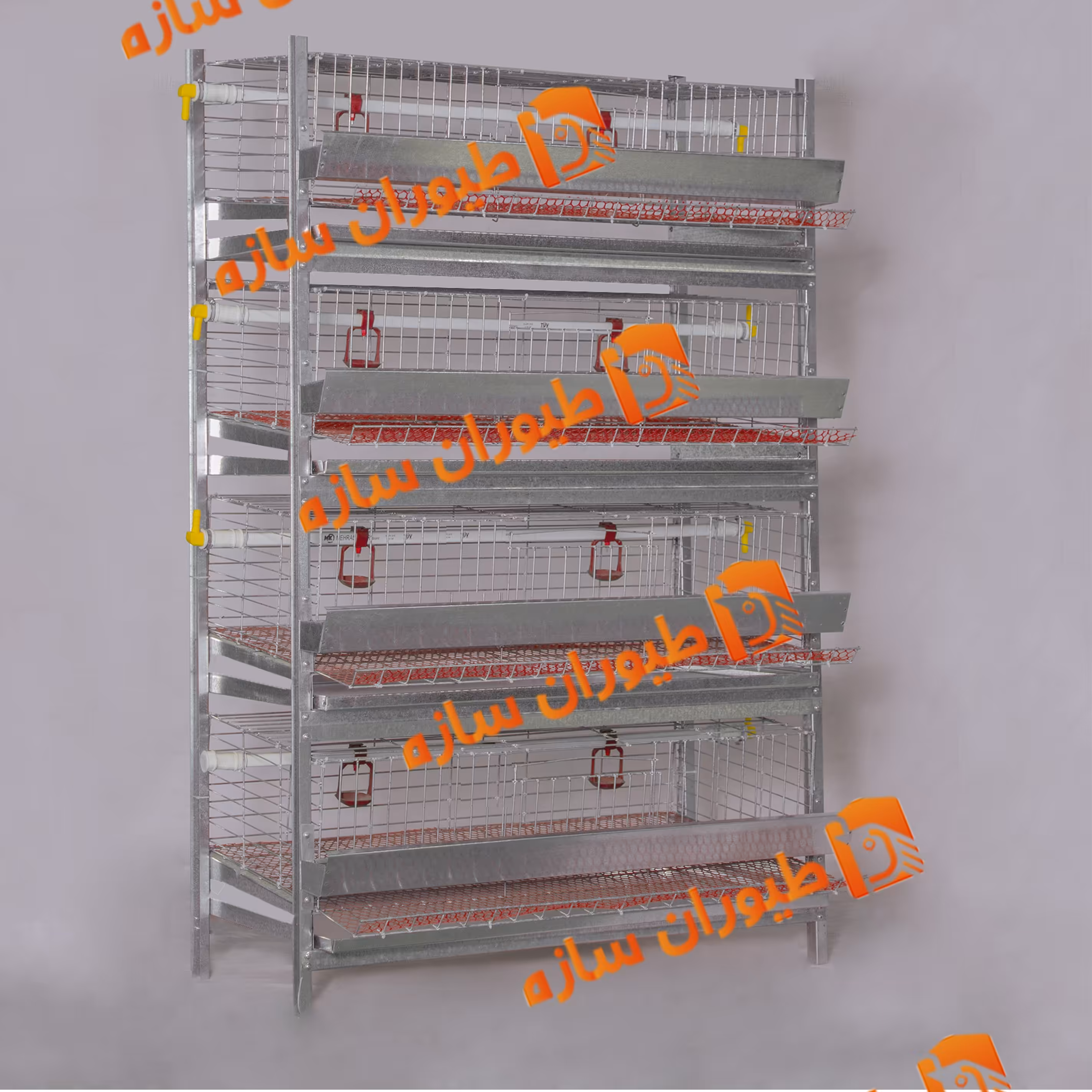 قفس بلدرچین تولید کارخانه (4 طبقه)