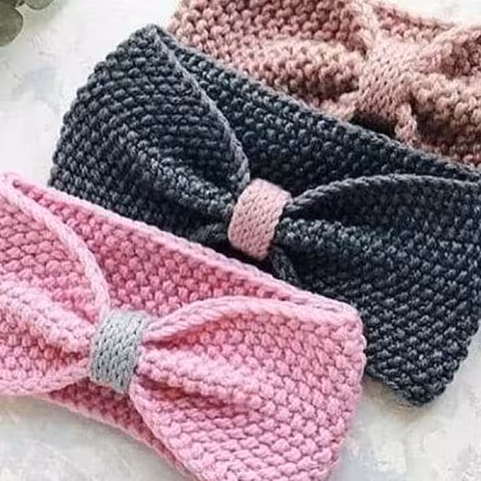 همدبند بافتنی  دخترانه و زنانه  درطرح ها و رنگ های  مختلف  